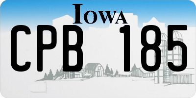IA license plate CPB185