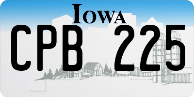 IA license plate CPB225