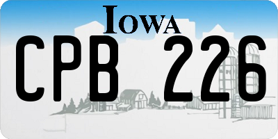 IA license plate CPB226