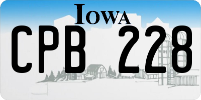 IA license plate CPB228