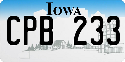 IA license plate CPB233