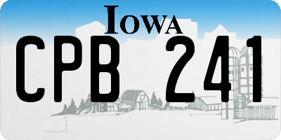 IA license plate CPB241
