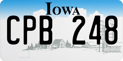 IA license plate CPB248
