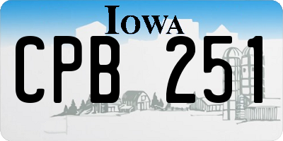 IA license plate CPB251