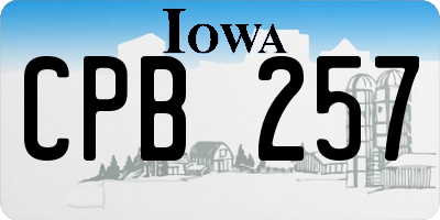 IA license plate CPB257