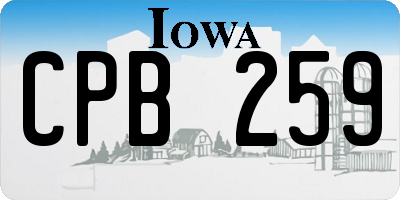 IA license plate CPB259