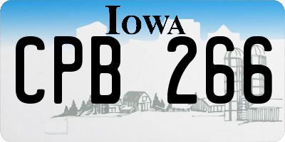 IA license plate CPB266