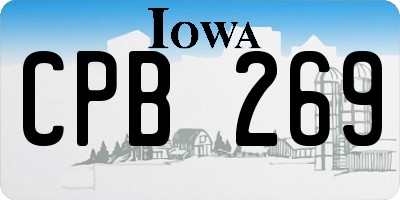 IA license plate CPB269