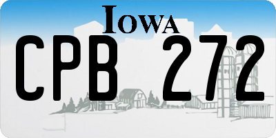 IA license plate CPB272
