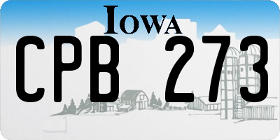 IA license plate CPB273