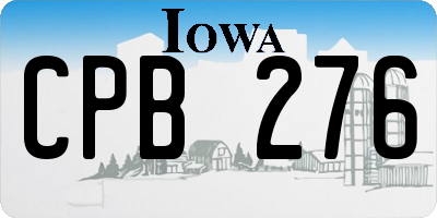 IA license plate CPB276