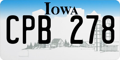 IA license plate CPB278