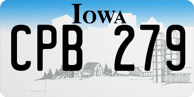 IA license plate CPB279