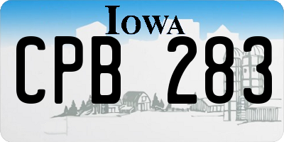 IA license plate CPB283