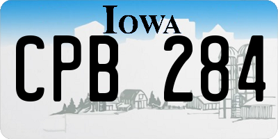 IA license plate CPB284