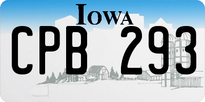IA license plate CPB293