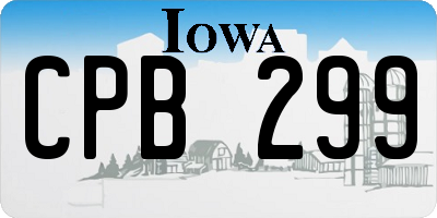 IA license plate CPB299