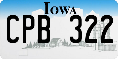 IA license plate CPB322