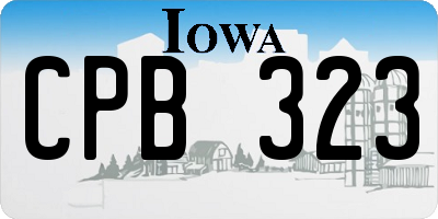 IA license plate CPB323