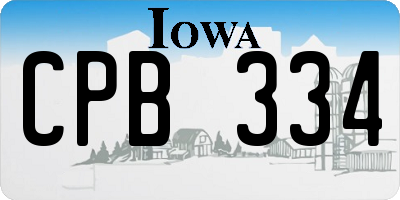 IA license plate CPB334