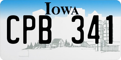 IA license plate CPB341