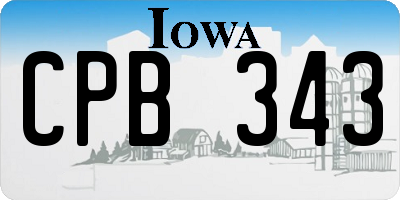 IA license plate CPB343