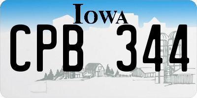 IA license plate CPB344