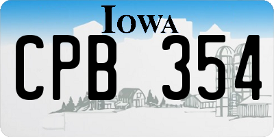IA license plate CPB354