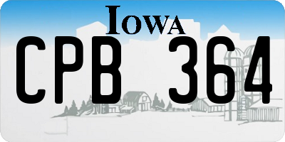 IA license plate CPB364