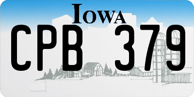 IA license plate CPB379
