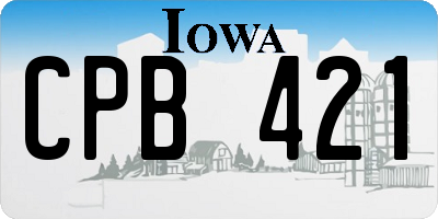 IA license plate CPB421
