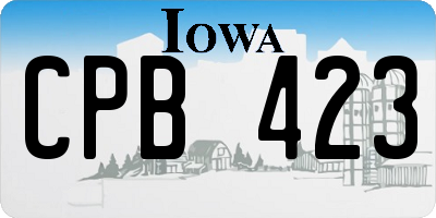 IA license plate CPB423