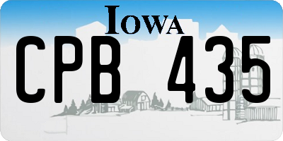 IA license plate CPB435