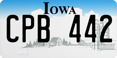 IA license plate CPB442
