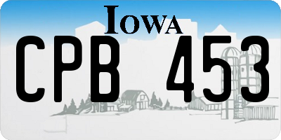 IA license plate CPB453