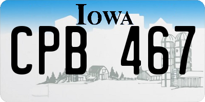 IA license plate CPB467