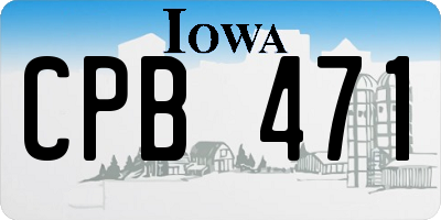 IA license plate CPB471