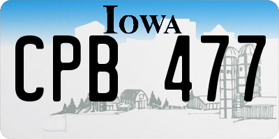 IA license plate CPB477
