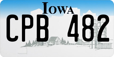 IA license plate CPB482