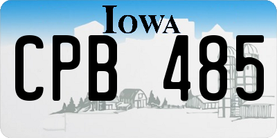 IA license plate CPB485