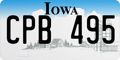 IA license plate CPB495