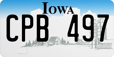 IA license plate CPB497