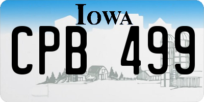 IA license plate CPB499