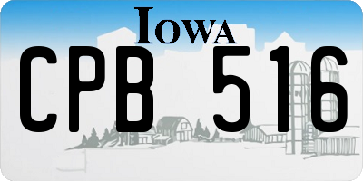 IA license plate CPB516