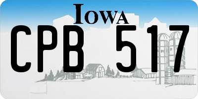 IA license plate CPB517