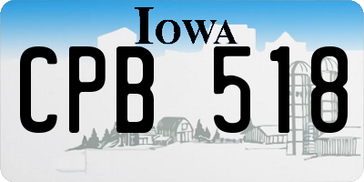 IA license plate CPB518