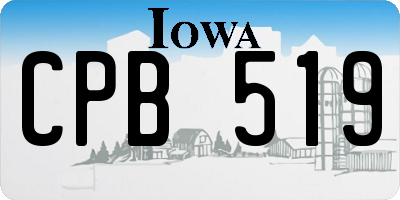 IA license plate CPB519