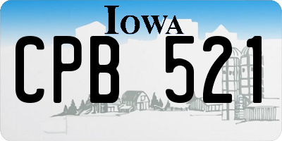 IA license plate CPB521