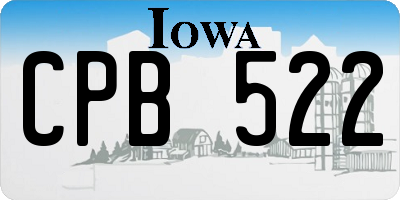 IA license plate CPB522