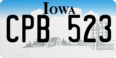 IA license plate CPB523